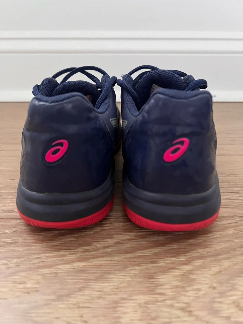 ASICS Gel Court Speed E850N Women’s Size 6 Navy Pink Shoe Sneaker